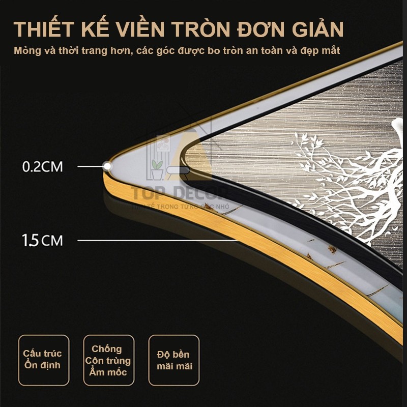 Đồng Hồ Treo Tường Tráng Gương Kim Trôi 5D Decor Phòng khách, Phòng Làm Việc, Sang Trọng, Hiện Đại,  Decor phòng