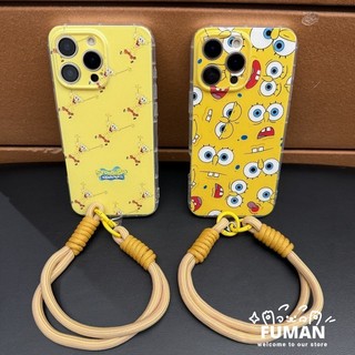 Ốp Điện Thoại SpongeBob Dễ Thương Cho Xiaomi 15T 14T 14 13 13T 12 12T 12X 12S 11T Pro Lite Mi 11 10 10T 10S 9 SE 9T Pro Lite Civi 2 Hoạt Hình SpongeBob Mềm Có Dây Buộc Ngắn