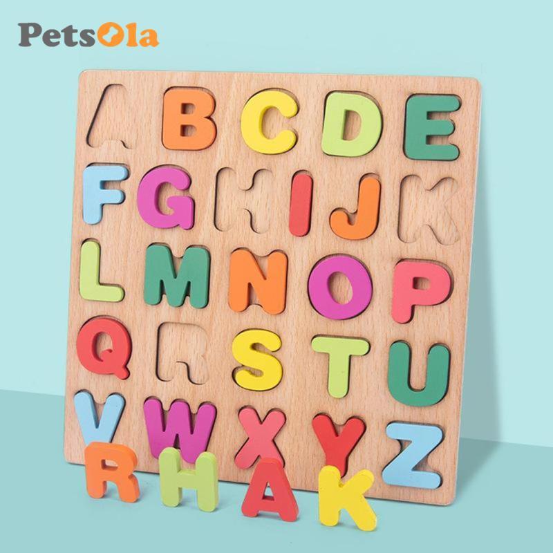 Bảng chữ cái ABC Gỗ Pre- Hoạt động học tập sớm Đồ chơi giác quan Quà tặng sinh nhật
