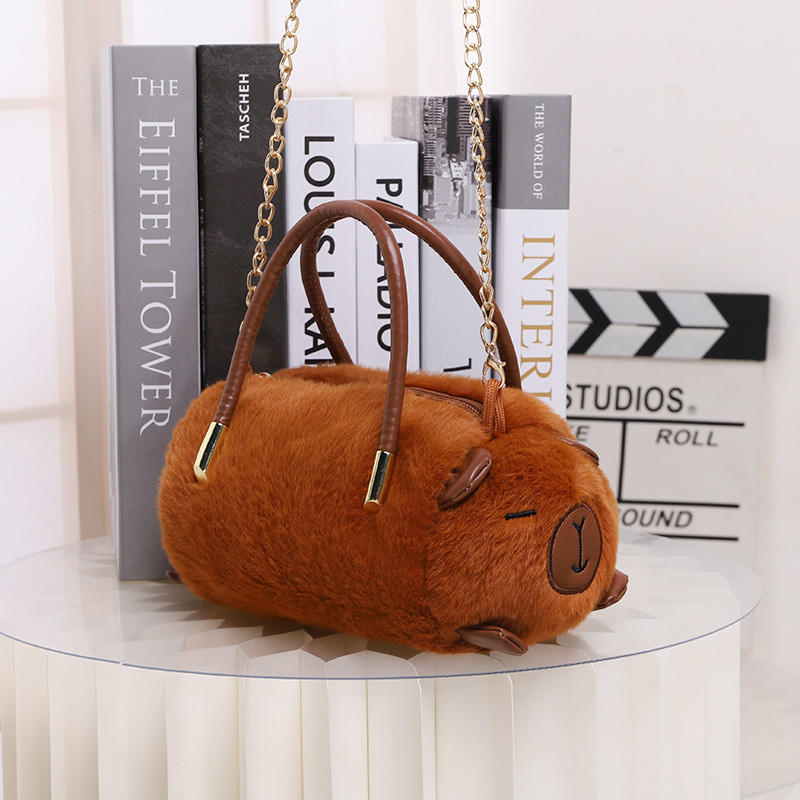 Kapibara Túi Hoạt Hình Sang Trọng Túi Thời Trang Đi Lại Di Động Túi Đeo Vai Capybara Cầm Tay Đeo Vai Túi 1203