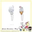 Sanrio Fantasy Paradise Melody Ice Cream Bông Tai Nữ Mùa Hè ins Phong Cách Hồng Kông Dễ Thương Bông Tai Ngọt Ngào Bông Tai