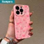 Ibumpers Ốp Điện Thoại Nơ Màu Hồng Đẹp Họa Tiết Hoa Silicon Mềm Cao Cấp Chống Sốc Cho iPhone 11 12 13 14 15 16 17 Pro Max IP 7 8 Plus Iphon X XS XR Xs max