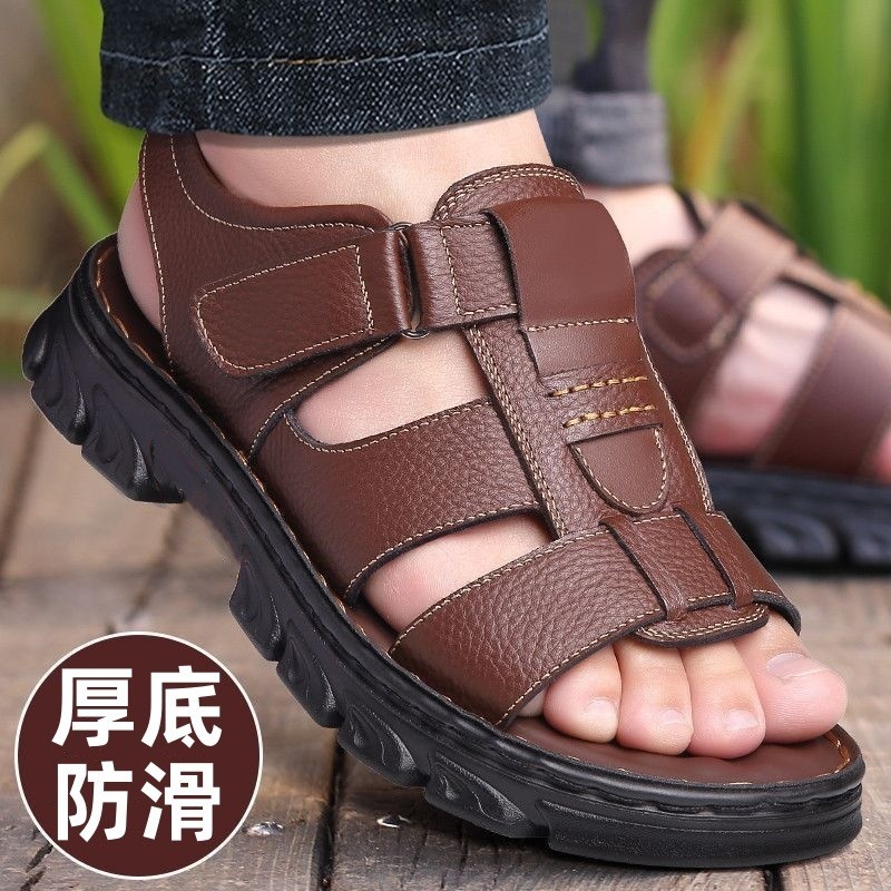 Giày Sandal Đi Biển Nam Mùa Hè Lái Xe Thoáng Khí Chống Trơn Trượt Đế Mềm Dép Thường Ngày 3GOB