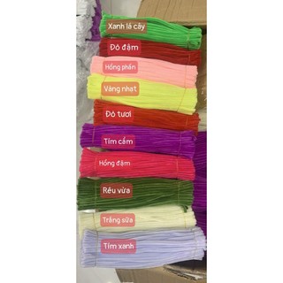 [HỎA TỐC HCM] KẼM NHUNG HANDMADE LOẠI 1 DÀY 7-8MM NHIỀU MÀU LÀM HOA, TRANG TRÍ TẾT, NOEL , LỄ 14/2, 8/3,20/10,10/11....