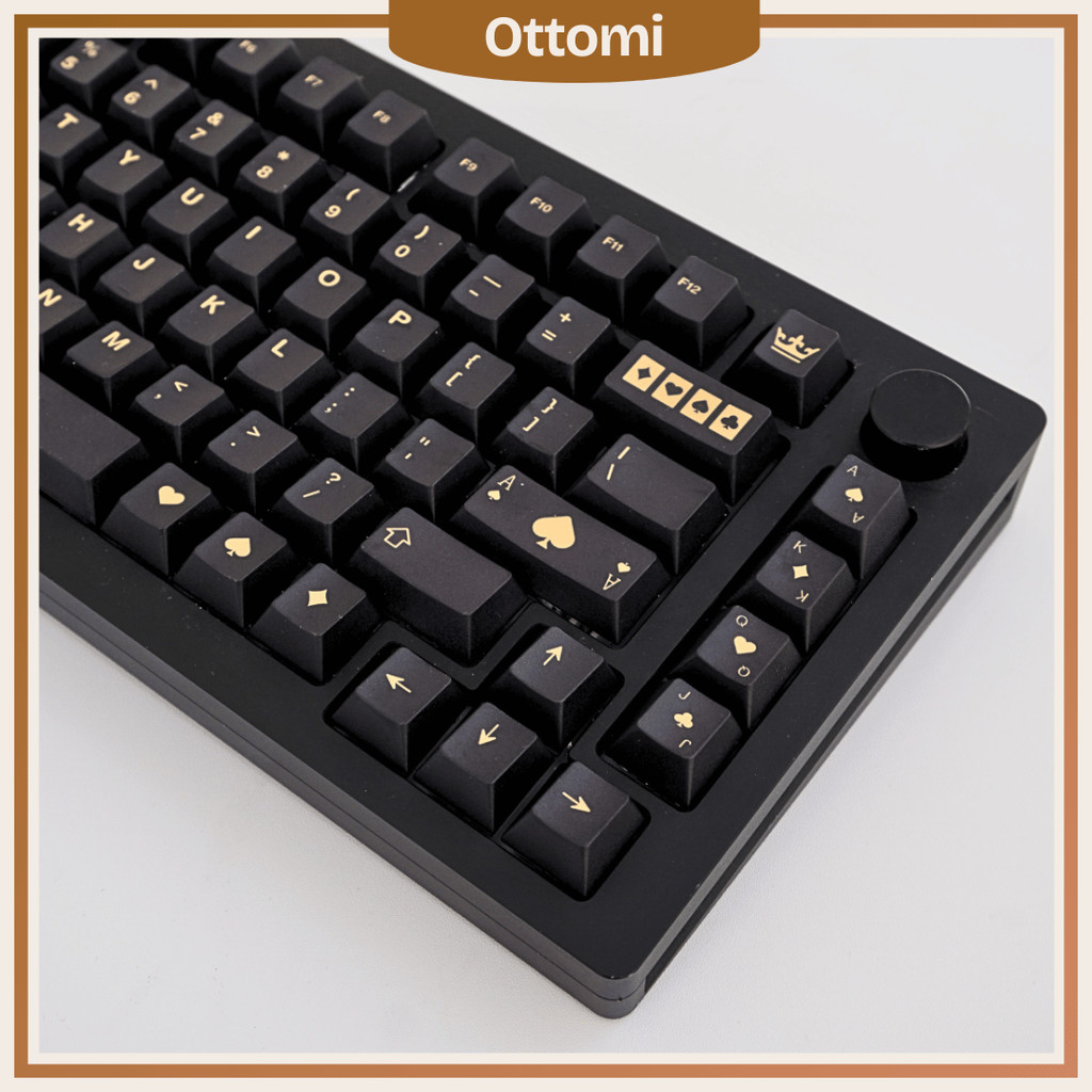 Keycap Black & Gold Chiến Thắng Hoàng Kim, Cherry Profile, Nhựa PBT Dày 134 Nút, In Dye-sub 5 Mặt | BigBuy360 - bigbuy360.vn