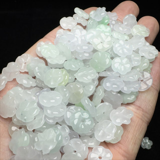 ((10 Chiếc) Jadeite từ núi Bashan, hạt hoa rời 10mm, vòng tay phụ kiện)