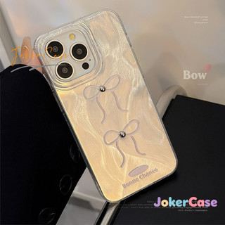 Cho iPhone 15 16 12 17 13 14 11 ProMax XR X XSMax 14 16 8 7 Plus Air SE2020 Ốp lưng điện thoại đính đá nhiều màu hình nơ