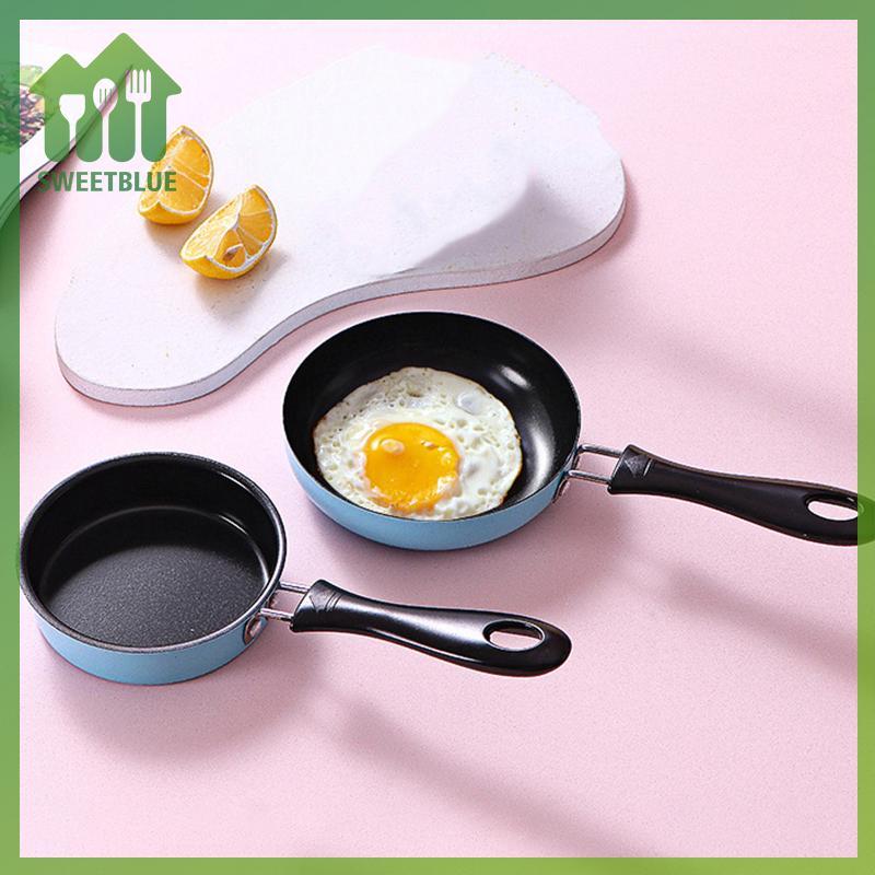 SWEET Chảo Chiên Mini Thép Không Gỉ Ngăn Dính Nồi Cảm Ứng Tròn Bữa Sáng Chiên Nhỏ Chảo Trứng Có Tay Cầm Dài Tiện Ích Nhà Bếp n