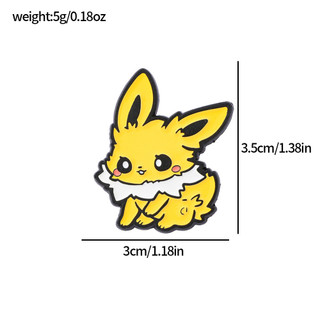 7 Cái / bộ Pokemon Eevee Kim Loại Huy Hiệu Pokemon Hợp Kim Thổ Cẩm Trang Trí Phụ Kiện Pin