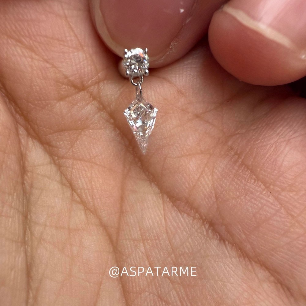 Nhấp Nháy Zircon Giọt Nước Tua Rua Bông Tai Đơn Gian, Độc Đáo - Phù Hợp Mọi Lúc