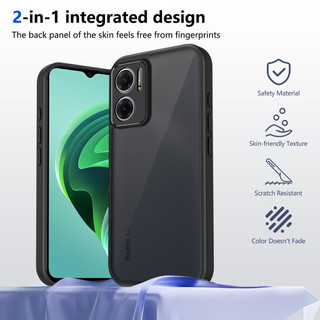 Dành Cho Redmi 10 5G / 10 Prime / Note 11E Ốp điện thoại Cứng Mờ Da-Cảm Giác Mềm Khung TPU Chống Sốc Mỏng