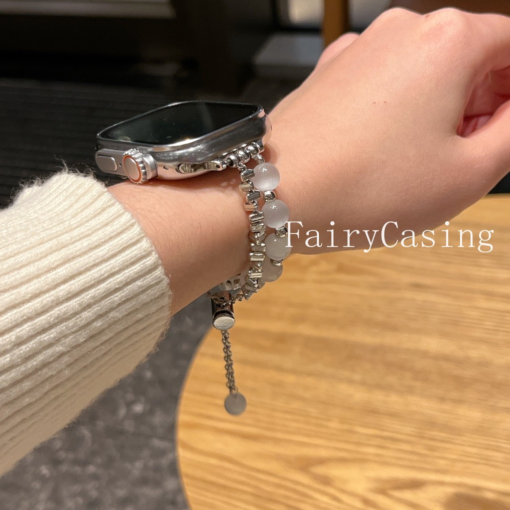 Dây đeo mắt mèo cho Apple Watch 49mm 38 40 44 45mm 46mm 42mm 41mm Vòng tay iWatch series 11 10 9 8 7 3 SE ultra 2-3 Dây đeo