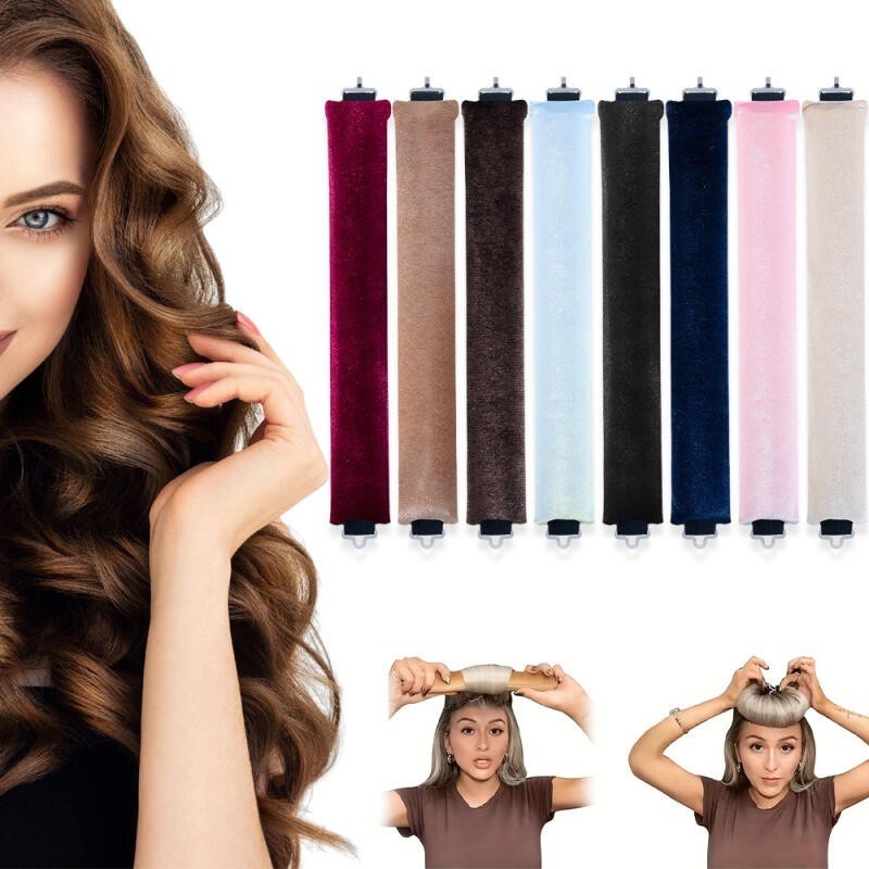 Bộ 3 Dụng Cụ Uốn Tóc Không Nhiệt,Chất Liệu Vải Xốp Mềm Mại Dễ Chịu Đơn Giản Sử Dụng,Dành Cho Tóc Xoăn Khi Ngủ