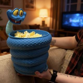 Crazy Zoo Rắn Dễ Thương Gary Bắp Rang Xô Hoạt Hình Hàng Hóa In 3D Hộp Bảo Quản Máy Tính Để Bàn
