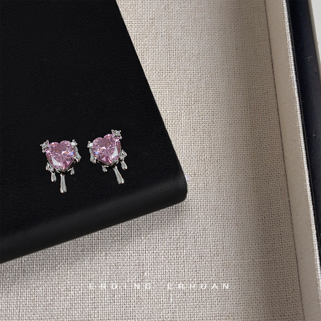 Bộ bông tai zircon mini khảm vi mô, mạ vàng trắng 14K - Sang trọng và độc đáo