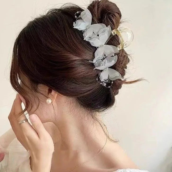 Ba Bướm Lớn Vuốt Tóc Cá Mập Kẹp Tóc Phụ Kiện Tóc Cho Nữ