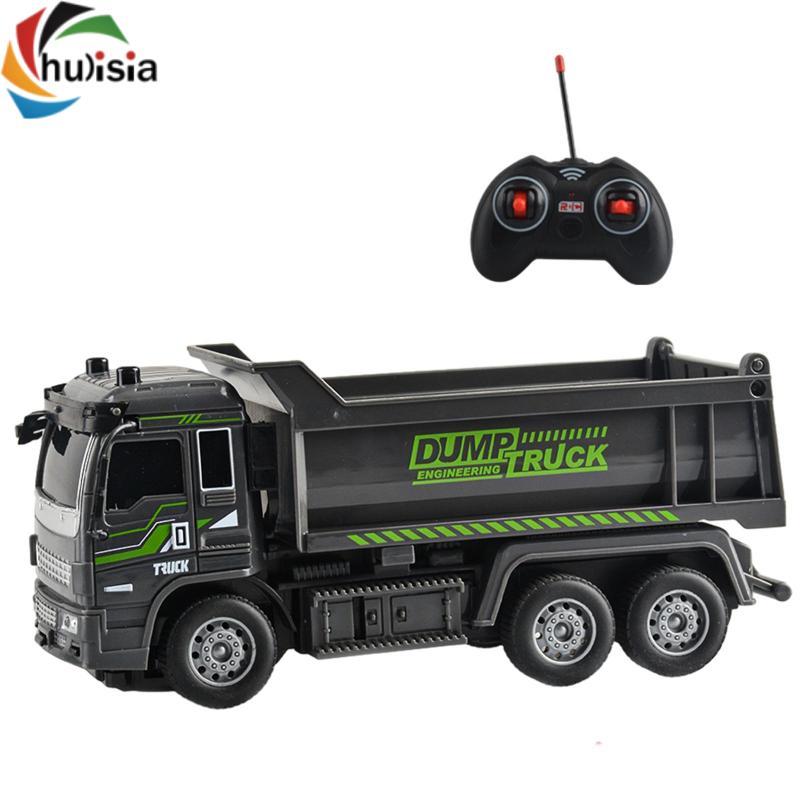 Chalisia 1: 32 RC Kỹ Thuật Xe Ô Tô Đồ Chơi Giáo Dục Điện RC Xe Tải Điều Khiển Từ Xa Xe Tải Cho Bé Trai Trẻ Em 7 8 9 10 Tuổi Trẻ Em