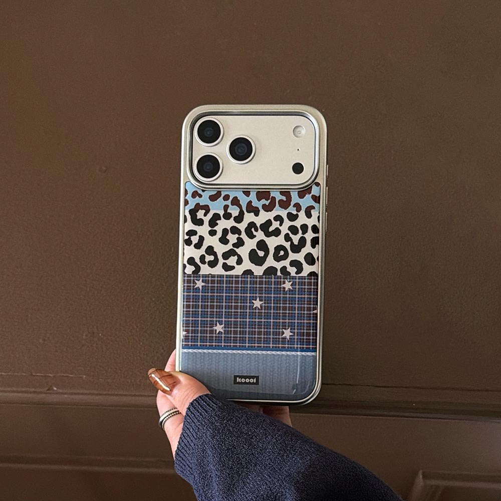 Ốp lưng cứng Tương thích với iPhone 13 14 14Pro 14ProMax 15 15Pro 15ProMax 16 16Pro 16ProMax 17 17Pro 17ProMax Ốp họa tiết in hình Star Leopard