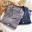 Bộ đồ ngủ nam kẻ sọc từ vải cotton nguyên chất, phù hợp làm loungewear