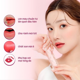 Son kem lì dạng thỏi YNM Cream Matte Lipstick, dưỡng ẩm, giữ màu 12h, mờ rãnh môi, dễ dùng hằng này 5g