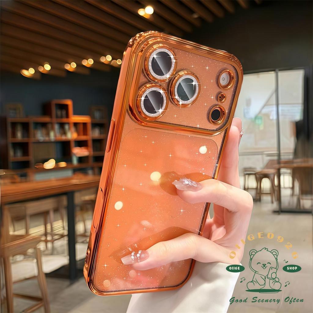 【 Ốp lưng iPhone17 】 Vỏ điện thoại lấp lánh mạ chống rơi iPhone17 Pro Max16 15 14 13 12 cho vỏ iPhone Vỏ mềm silicon TPU chống sốc