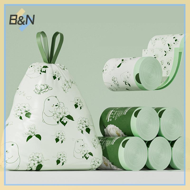 B & N In Túi Đựng Rác Di Động Dày Hoạt Hình Nhà Bếp Phòng Tắm Túi Đựng Rác Dây Rút Dùng Một Lần.