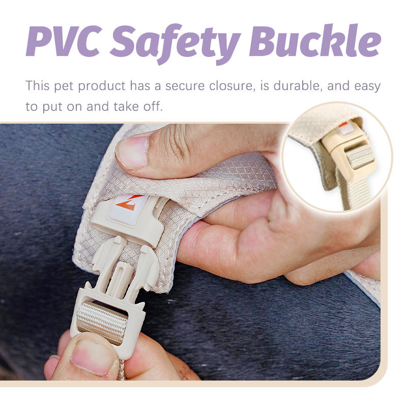 HamshMoc Thú Cưng Vest Lưới Thoáng Khí Dây Có Thể Điều Chỉnh Khóa PVC Đi Bộ Ngoài Trời