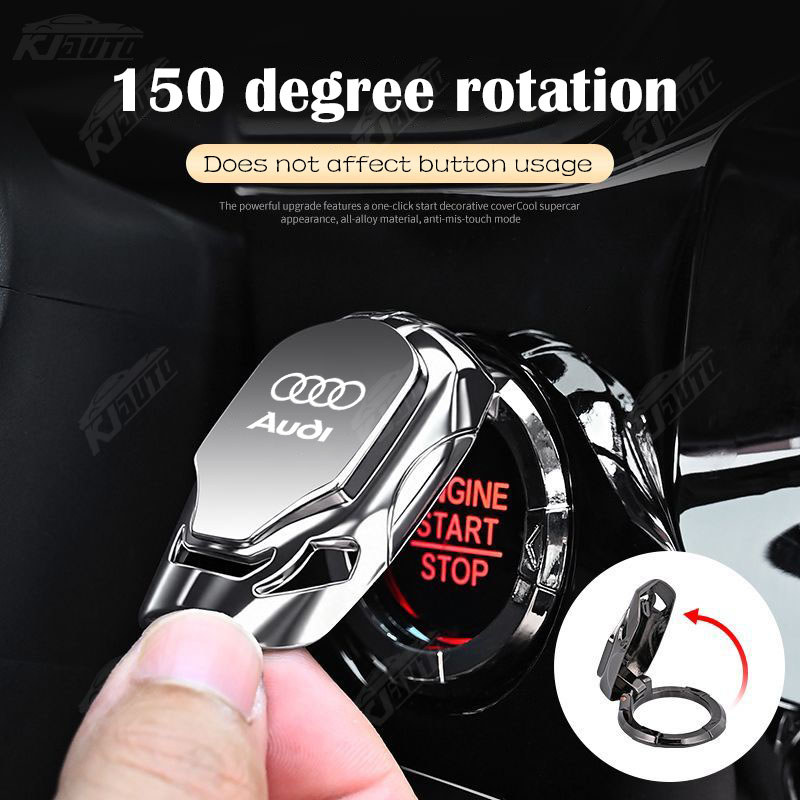 Audi One-Click Nút Khởi Động Bao Hợp Kim Đánh Lửa Công Tắc Bảo Vệ Nắp Xe Moto Động Cơ Đánh Lửa Nút Trang Trí Cho A1 A2 A3 A4 A5 A6 A7 A8 S3 S4 S5 S6 S7 S8