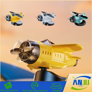 Máy Bay Trang Trí Năng Lượng Mặt Trời - ABS Cao Cấp, Xoay 360° Mượt, Trang Trí Bảng Điều Khiển Xe