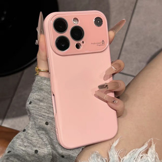 Giống như 17Promax Phim bảo vệ ống kính Hương thơm Vỏ điện thoại silicon lỏng màu cam cho iPhone 17Pro 16Promax 13 14 15 Pro Max 12Promax Vỏ điện thoại di động nữ chống sốc