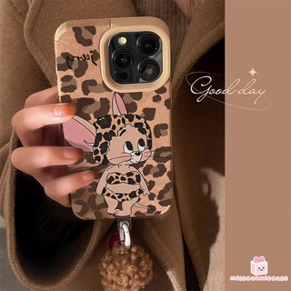Ốp Lưng Cho Iphone 17 14 16 13 15 12 11 Pro Max Air 14 15 16 Plus X XR XS Max Cool Leopard In Hình Dễ Thương Chuột Jerry Da Lông Vũ Họa Tiết Bao