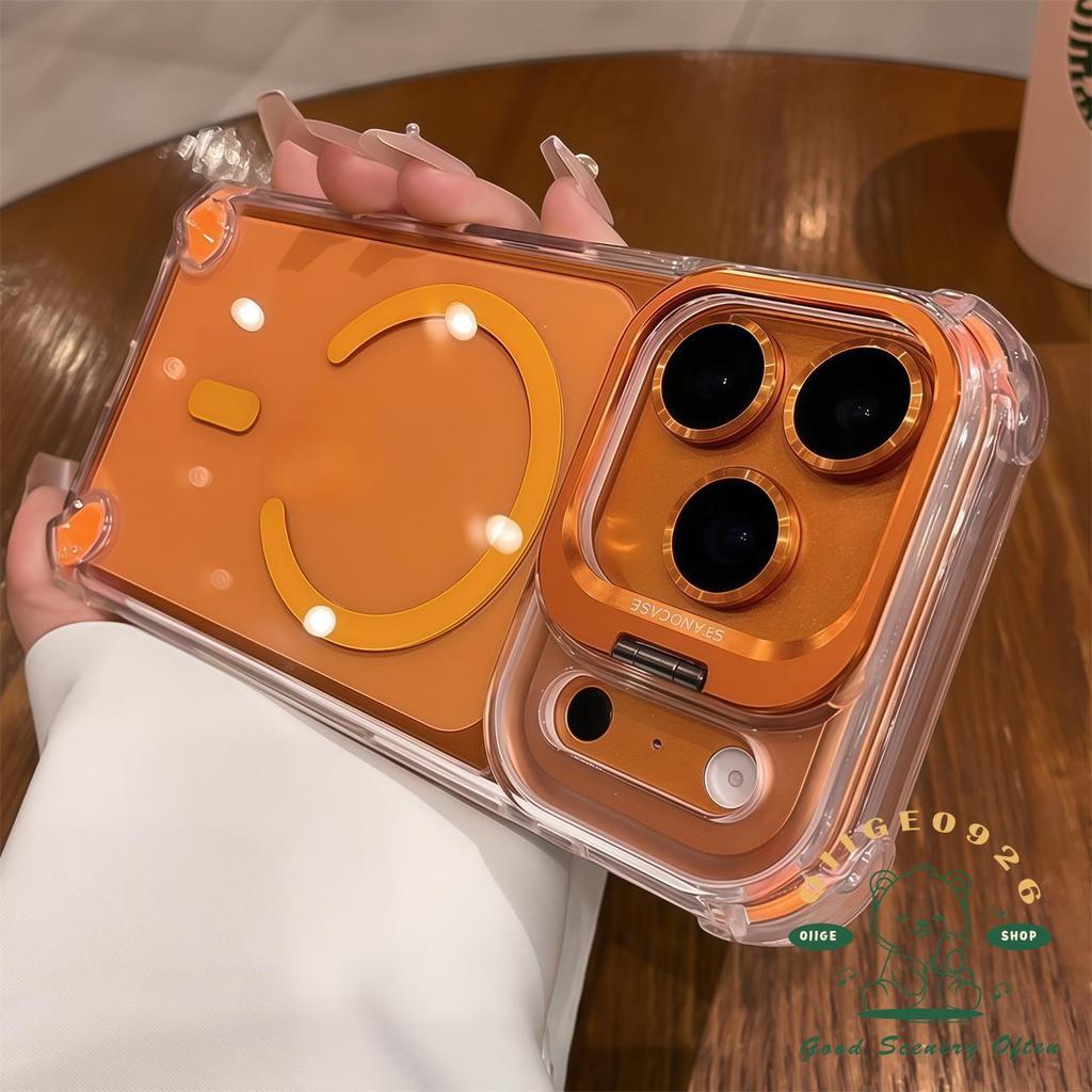 【 Ốp lưng iPhone17 】 Túi khí chống rơi giá đỡ từ tính Vỏ điện thoại iphone17 Pro Max 16 15 14 13 12 11 cho vỏ iPhone Vỏ mềm silicon TPU chống sốc