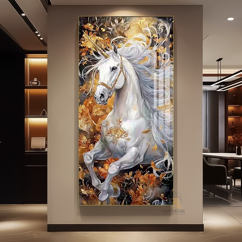 Tranh Treo Decor "Ngựa Nghệ Thuât" Tranh Decor - Tranh Treo Phòng khách, Tranh Treo phòng ngủ, Tranh tráng gương cao cấp
