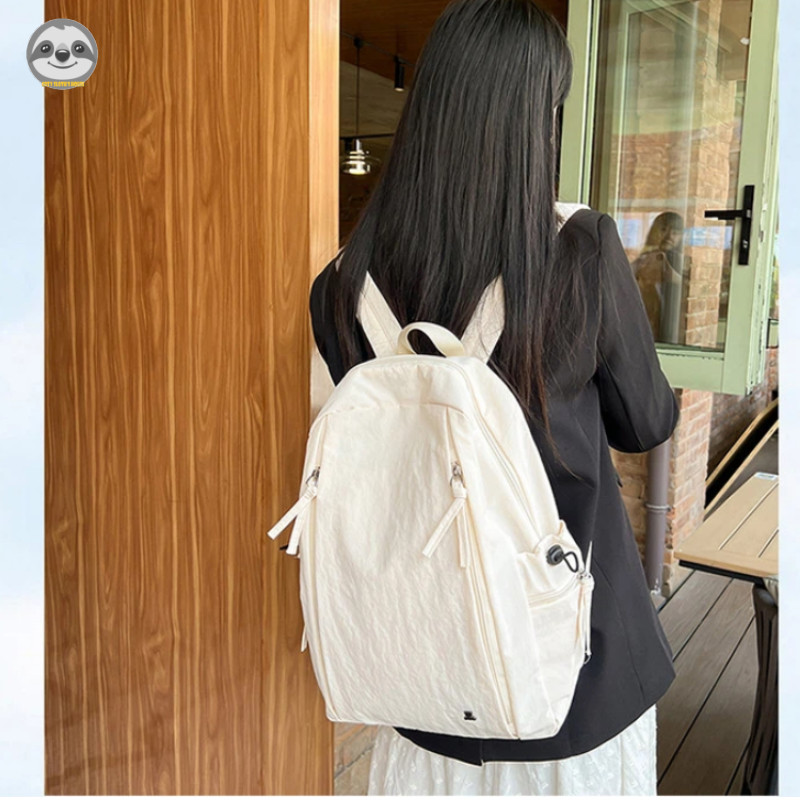 Phong cách Nhật Bản Muji Style / Ba lô chống nước nam nữ màu trơn / Ba lô đơn giản thông thường / Túi đi học phù hợp cho học sinh / Ba lô du lịch nhẹ dung tích lớn