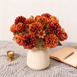 Hoa Giả Hoa Hồng Lụa Cao Cấp Trang Trí Nhà Cửa Decor Phòng Khách Thẩm Mỹ Vintage Bắc Âu Bó Cúc Nhân Tạo Như Thật Sang Trọng Studio Bàn Làm Việc Đám Cưới Sự Kiện Quà Tặng Đẹp Lung Linh Phụ Kiện Chụp Ảnh Cây Cảnh Văn Shop Cafe Sáng Tạo Đa Năng Tươi Tắn