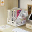 Kệ Để Tài Liệu Chia Ngăn Kèm Bảng Lỗ GADI, Giá Đựng Sách Dụng Cụ Học Tập Để Bàn Đa Năng Tiện Lợi
