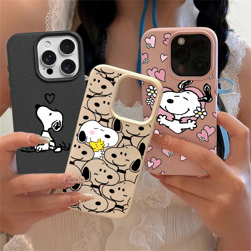Ốp Điện Thoại Hoạt Hình Tình Yêu Snoopy Cho OPPO A57 A77S A58 A78 A79 A77 A38 A18 A17 A16 A15 A76 A96 A52 A92 A93 A53 A98 A3S A5S A5 A9 2020 Ốp Điện Thoại Di Động Họa Tiết Da Dễ Thương