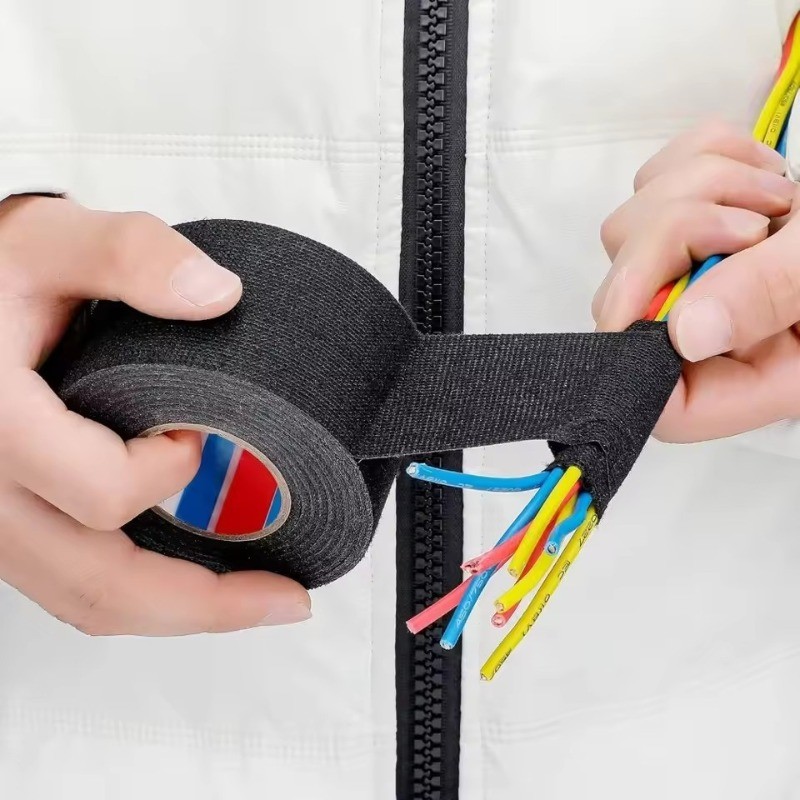 Băng vải dây 15 / 19mm / Băng cách điện bằng vải nhiệt độ cao tự dính