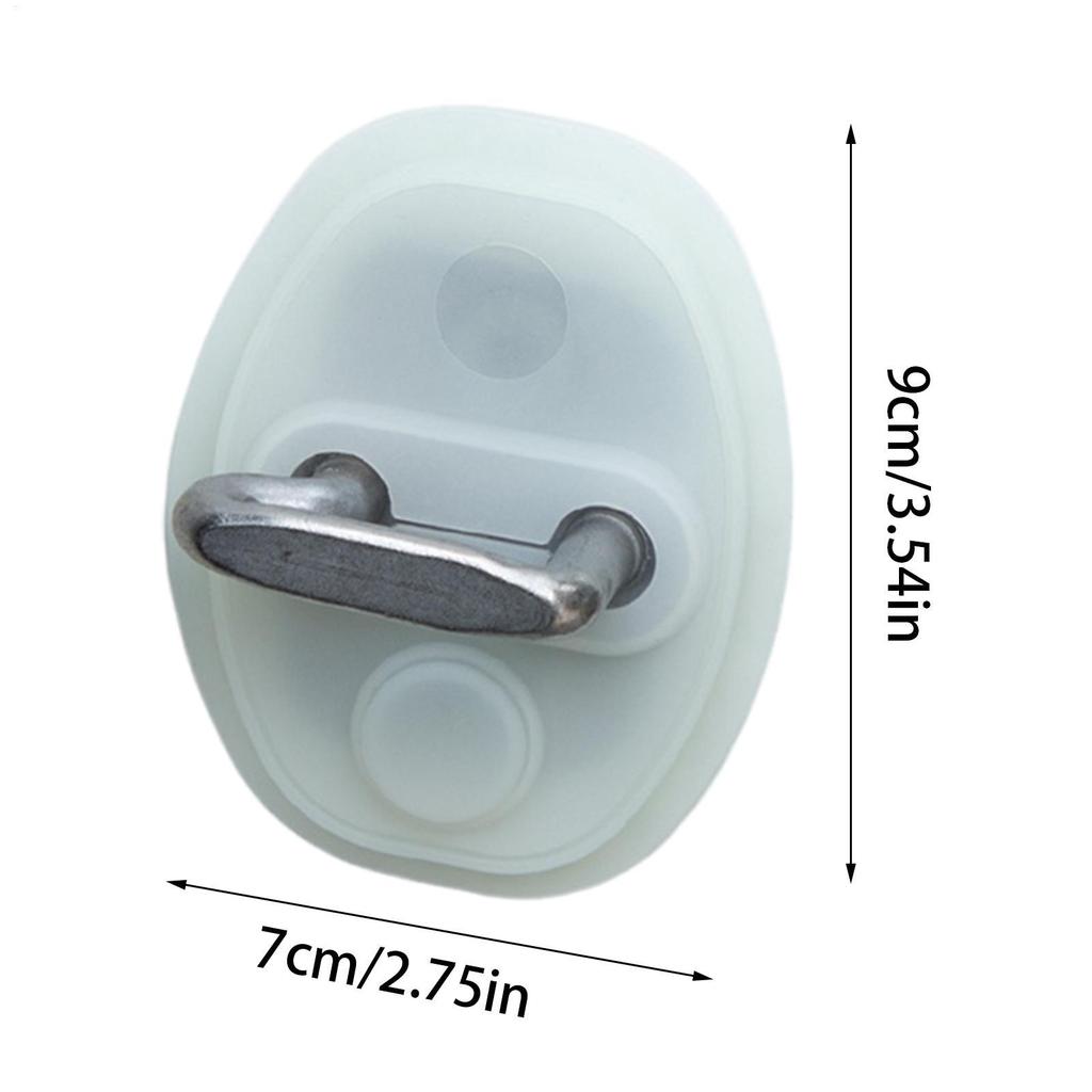 Car Door Strike Protector Car Door Lock Protective Cover Silicone Luminous Shock Absorption Pad for Most abrtedvn