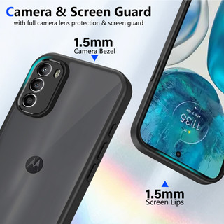 Dành Cho Motorola Moto G52 / G82 5G Ốp điện thoại Cứng Mờ Da-Cảm Giác Mềm Khung TPU Chống Sốc Mỏng Vỏ