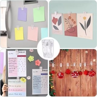 10 / 20 / 30 Cái Kẹp Trong Suốt Dính Đa Năng - DIY Treo Tường Poster Giấy Nhựa Kẹp Cố Định Đồ Dùng Học Sinh
