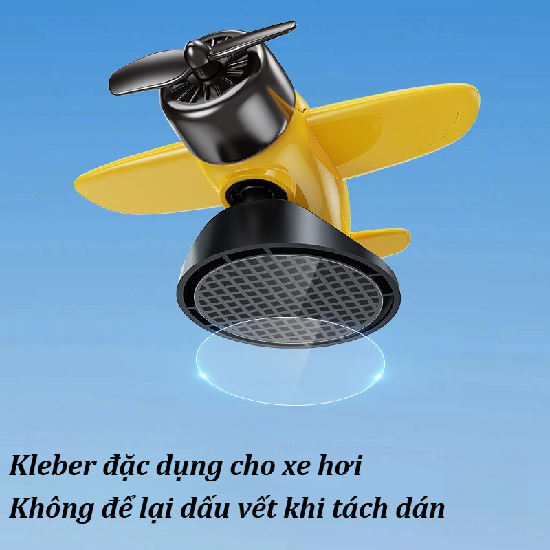 Máy Bay Năng Lượng Mặt Trời Trang Trí Taplo Ô Tô – Cánh Quạt Xoay 360° Phụ Kiện Nội Thất Đẹp Sang Trọng