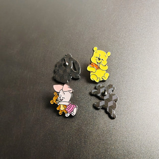 4 Cái / bộ Winnie the Pooh Huy Hiệu Hoạt Hình Dễ Thương Tigger Và Lợn Nhỏ Hợp Kim Thổ Cẩm Trang Trí Anime Pin