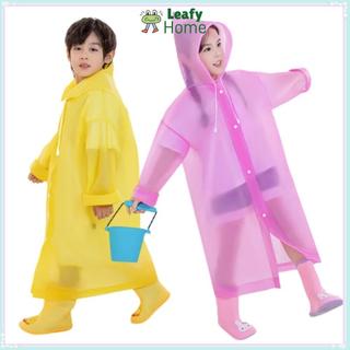 Áo mưa LEAFYHOME cho trẻ em, chất liệu EVA dày bền, thiết kế một mảnh toàn thân chống nước hiệu quả.