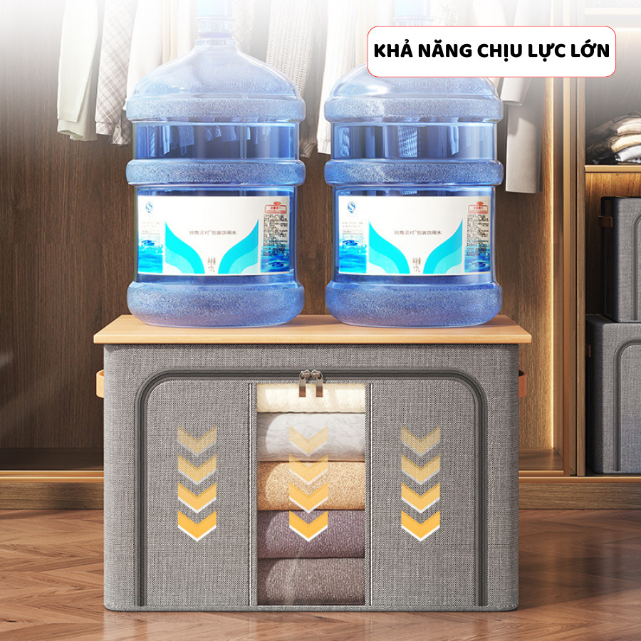Hộp Vải Oxford Đựng Quần Áo Dung Tích Lớn ENODA HOME, Hộp Vải Lưu Trữ Đa Năng Cao Cấp, Khung Thép Dày HV143