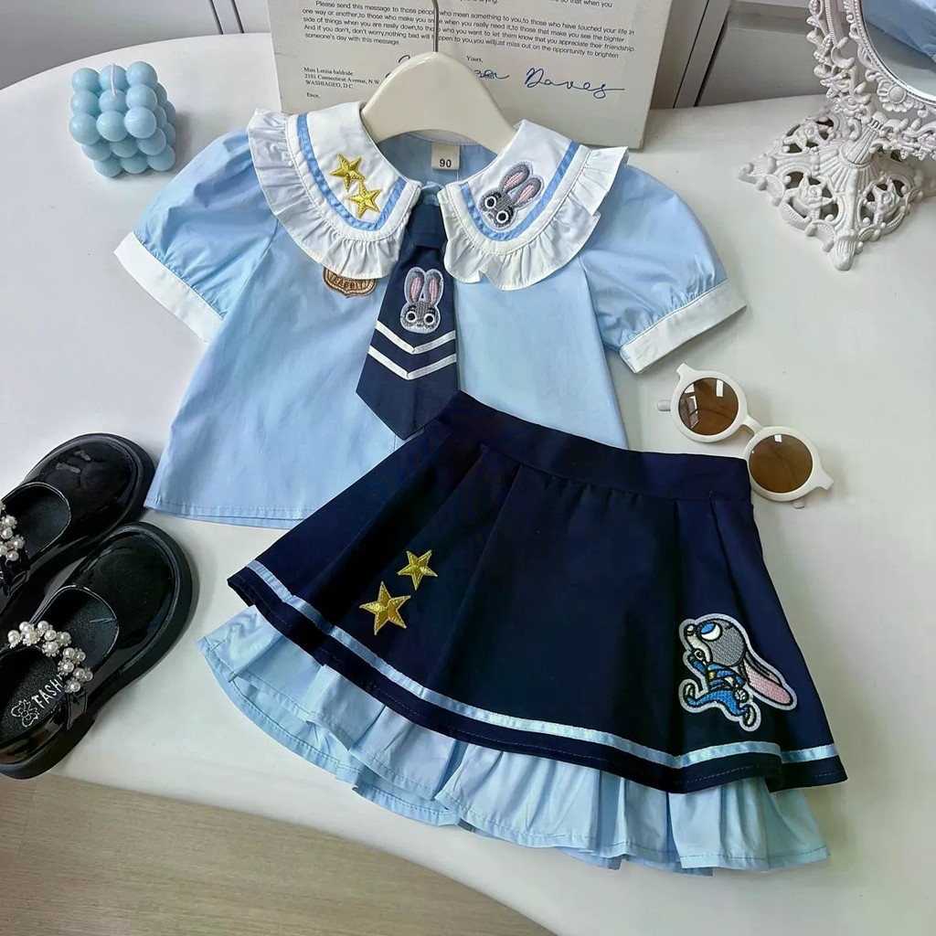 Bé Gái Mùa Hè Đầm Siêu Dễ Thương jk Váy jk Đồng Phục Phong Cách Preppy Trẻ Em Bé Gái Mùa Hè Mỏng Phù Hợp Với Hợp Thời Trang