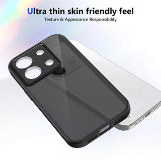 Dành Cho Xiaomi POCO M6 Pro 4G Ốp điện thoại Cứng Mờ Da-Cảm Giác Mềm Khung TPU Chống Sốc Mỏng Vỏ