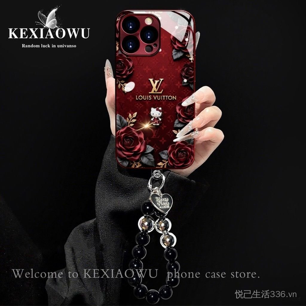 Kính Mạ Điện Chống Sốc Hoa Hồng Phong Cách Mới Ốp Lưng Điện Thoại Nữ 17PROMAX iPhone17PRO / 15 14 13 12 11 / 16
