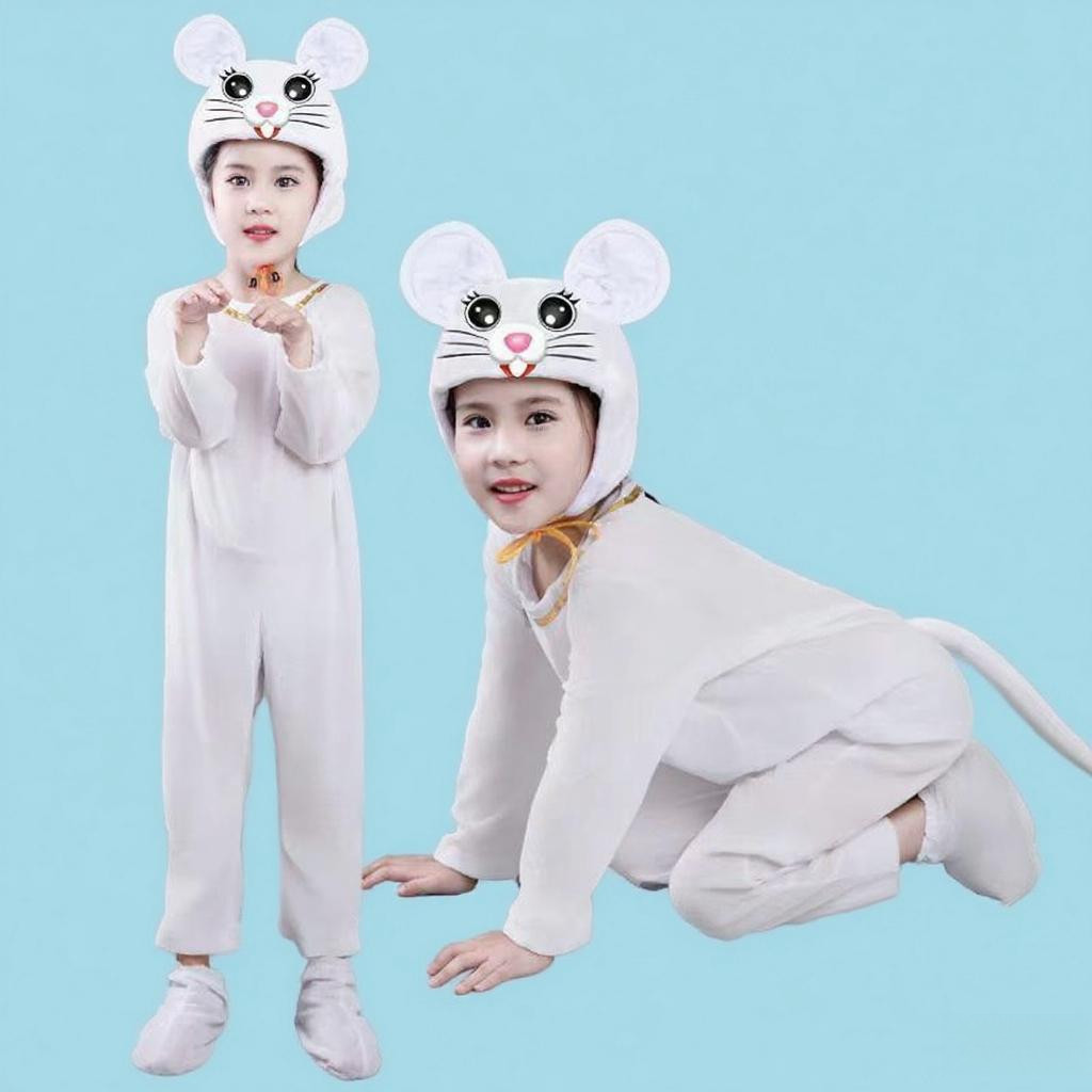 💕Chỗ💕 Quần Áo Trẻ Em Động Vật Múa Trang Phục Quần Áo Cho Bé Gái 3 Đến 14 Tuổi Chuột Trang Phục Mới Lạ Halloween Giáng Sinh