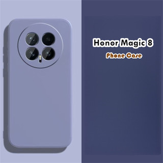 [Phong cách mới] Dành cho Honor Magic 8 Ốp lưng silicon Full Case Vỏ điện thoại màu trơn cổ điển Dễ tháo rời